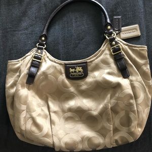 Coach tan handbag